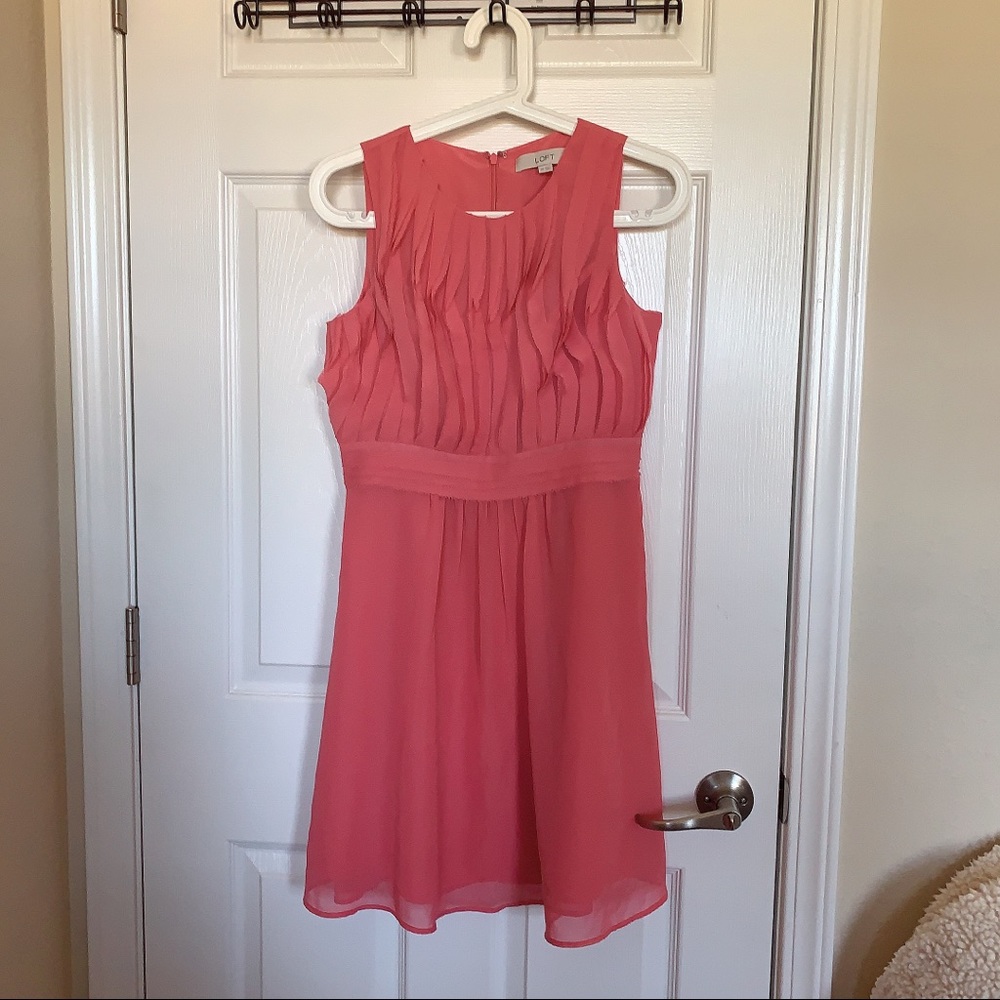 Ann Taylor Loft 2P pink dress summer